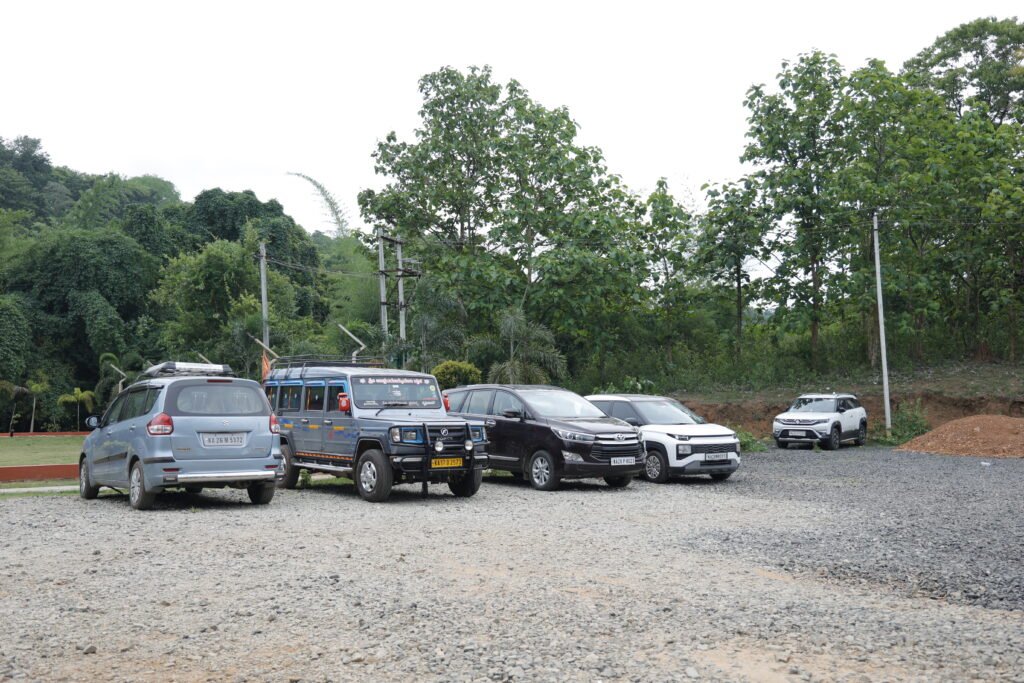 parking facility at ashoka resort ,dandeli