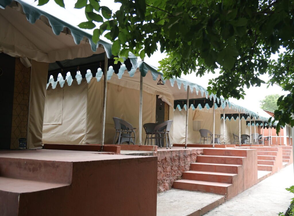 Luxury Maharaja Tent accommodation at Ashoka Jungle River Resort Dandeli