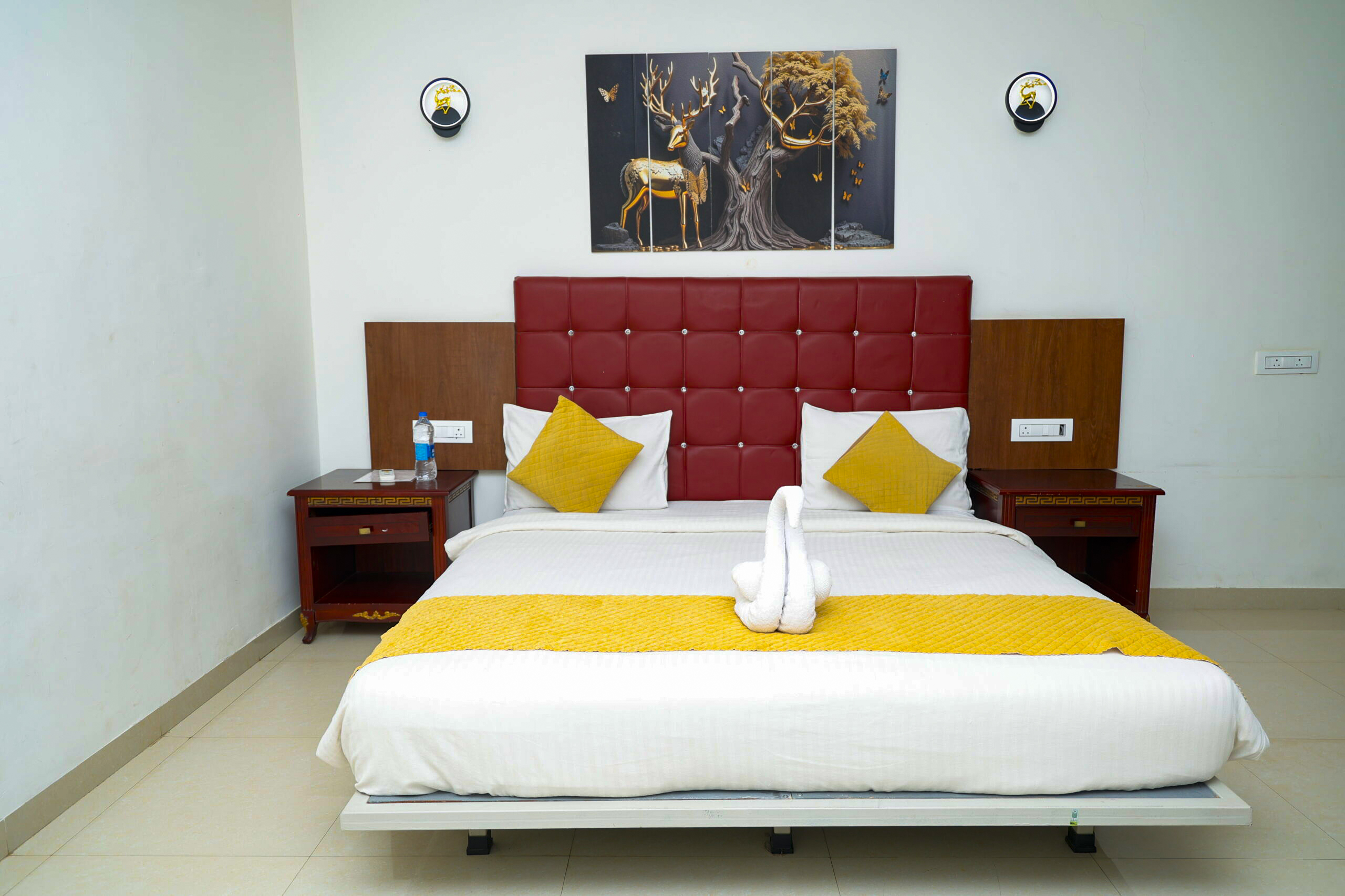 Modern AC Deluxe Room interior surrounded by nature at Dandeli resort