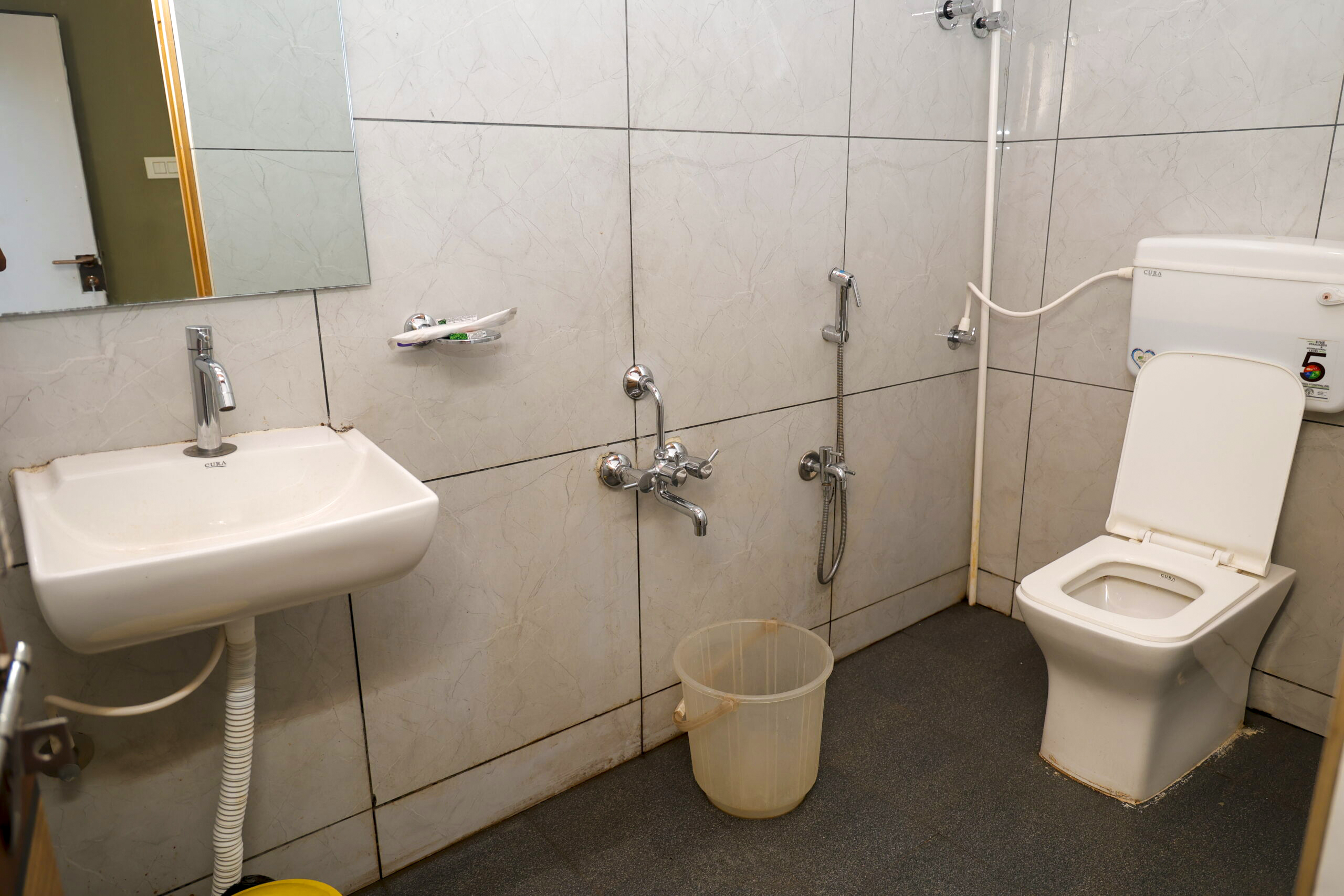 Attached bathroom facility in Non AC Deluxe Room at Dandeli resort